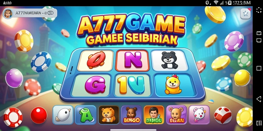 Screenshot gameplay A777GAME yang menampilkan keseruan bermain Bingo.