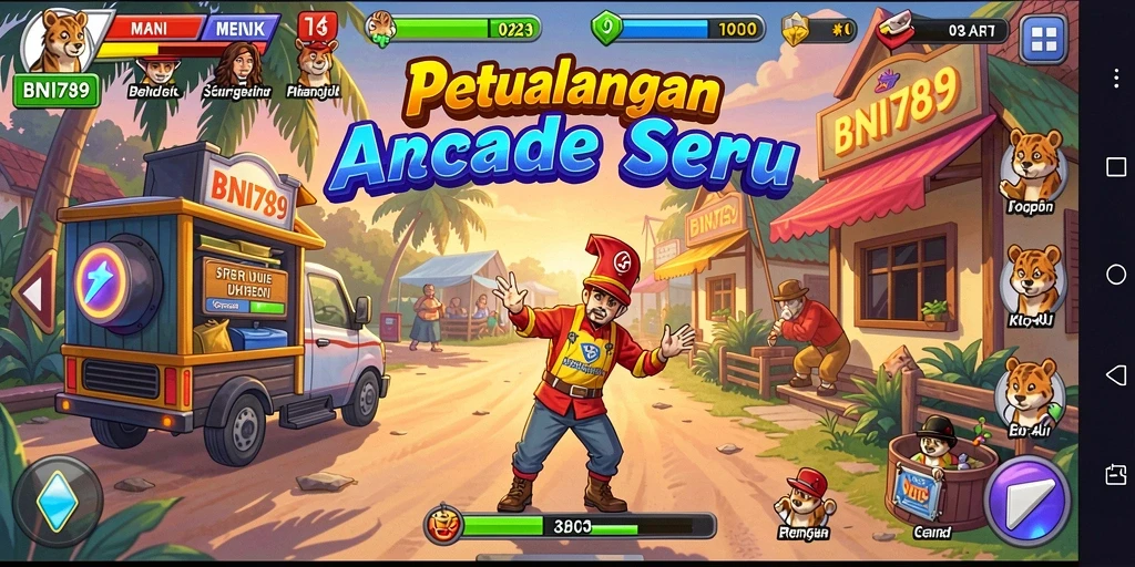 Screenshot gameplay menunjukkan aksi seru dalam BNI789.