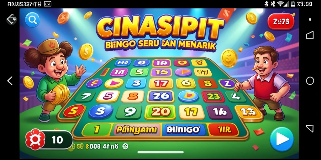 Screenshot gameplay CINASIPIT menampilkan suasana permainan Bingo yang seru.
