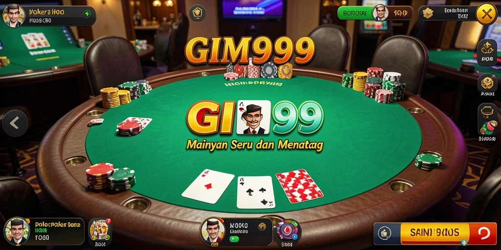 Tampilan gameplay GIM999 yang seru dalam permainan Poker.