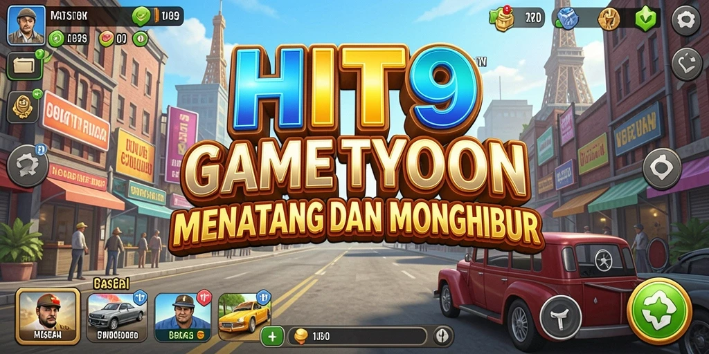 Screenshot gameplay HIT9 yang menampilkan simulasi Tycoon yang menarik.