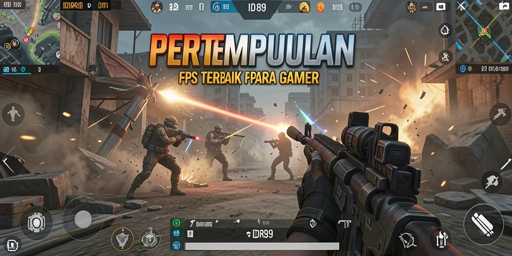 Tampilan gameplay yang mengasyikkan dari IDR89 di medan pertempuran.