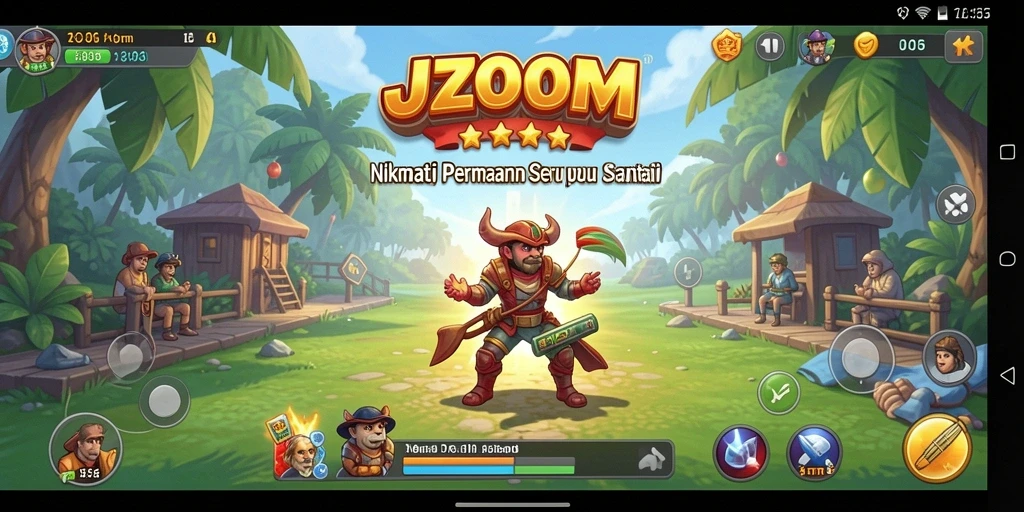 Tangkapan layar dari gameplay seru J200M yang penuh warna dan menantang.