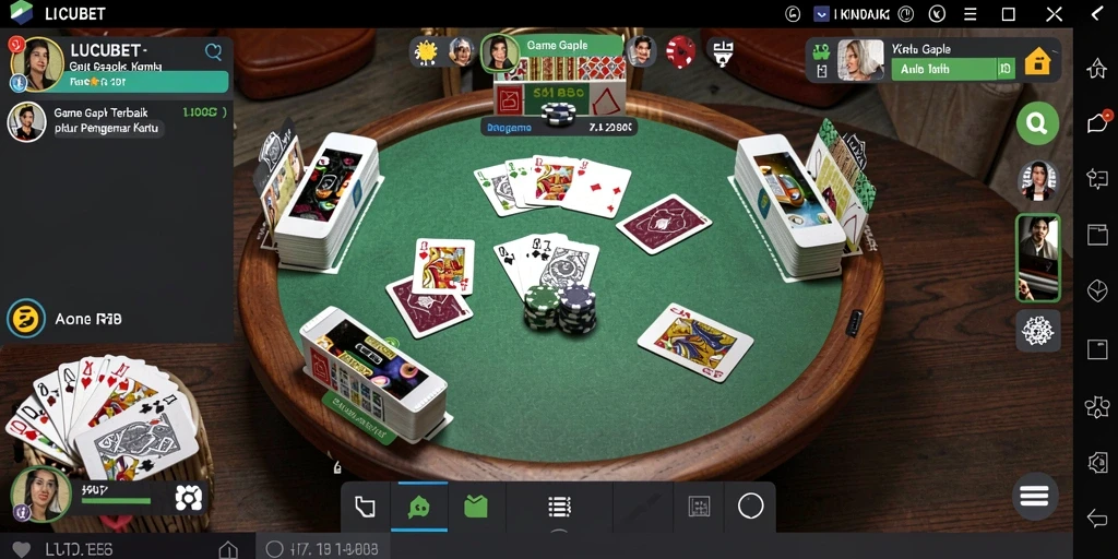 Tampilan menarik dari gameplay Gaple yang seru di LUCUBET.