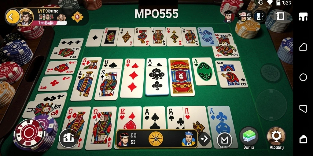 Gameplay seru dari MPO555 dengan pertempuran domino yang menantang.
