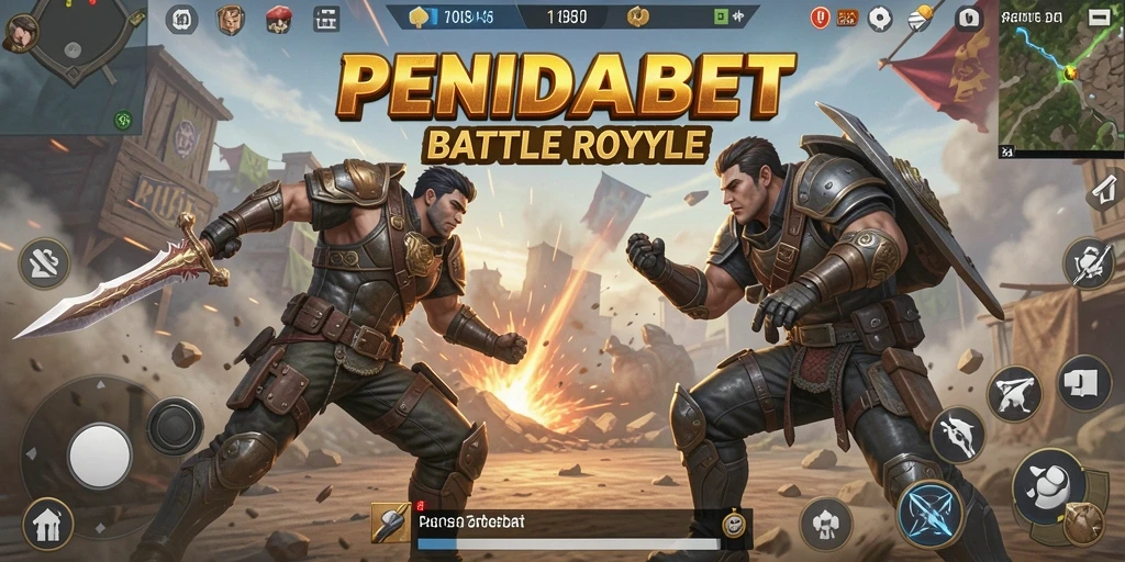 Screenshot gameplay <strong>PENIDABET</strong> yang mendebarkan di arena Battle Royale.
