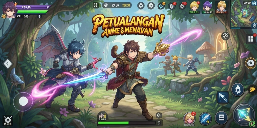 Tampilan screenshot gameplay anime yang menawan dan penuh aksi.