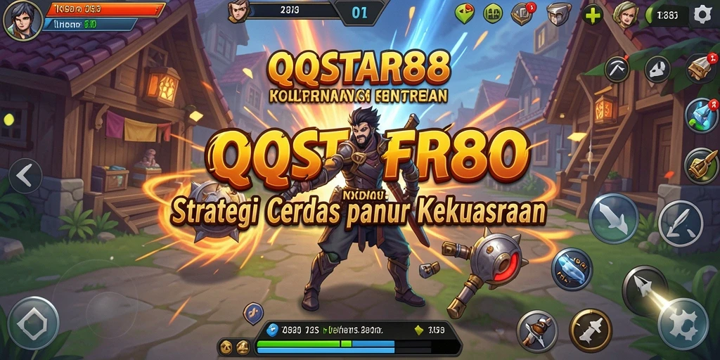 Screenshot QQSTAR88 menampilkan pertempuran strategi yang intens.