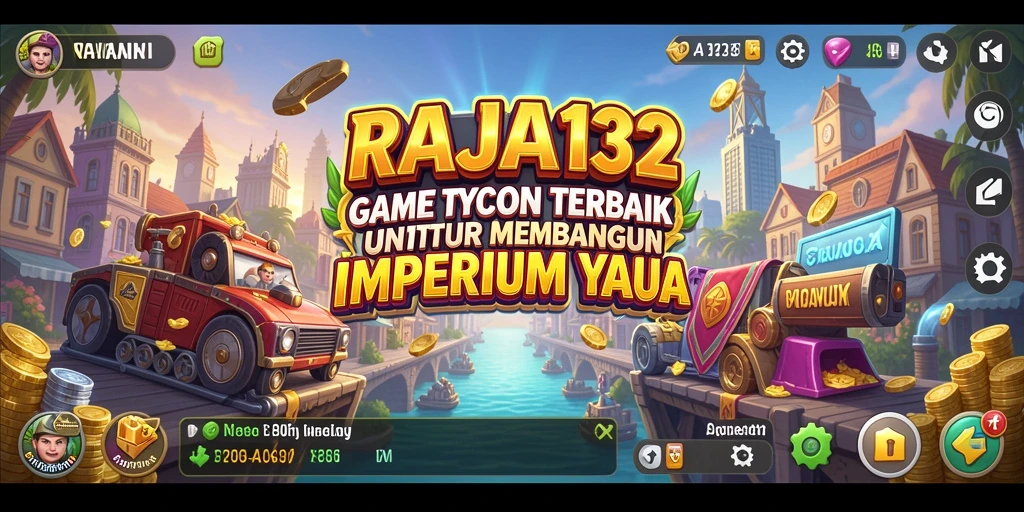 Screenshot RAJA132 menunjukkan pengalaman gameplay Tycoon yang mendalam.