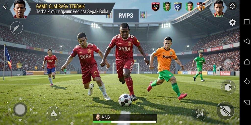Screenshot gameplay RVIP3 yang menampilkan aksi seru di lapangan.