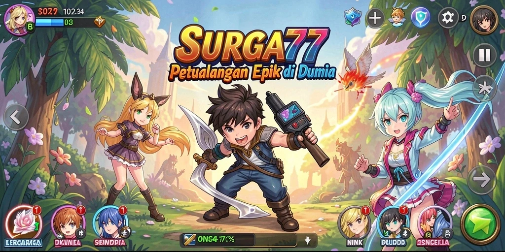 Tangkapan layar SURGA77 menampilkan aksi seru dari gameplay Anime.