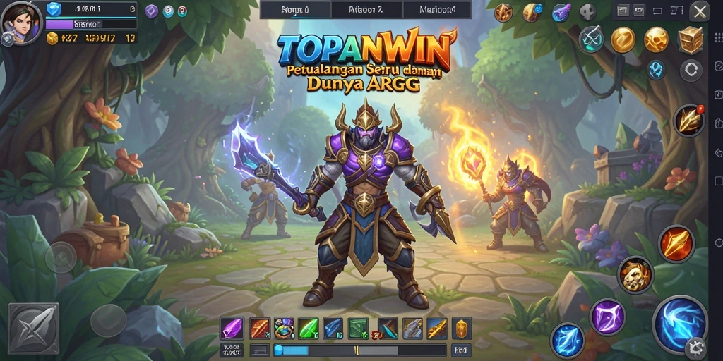 Tampilan mendebarkan dalam permainan ARPG TOPANWIN.